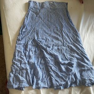 Slit floral skirt